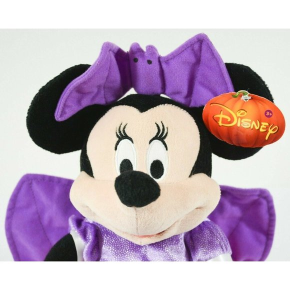 Just Play Disney Minnie Mouse Halloween Vampire Bat 11” Musical Toy & Moves Head - Picture 3 of 9